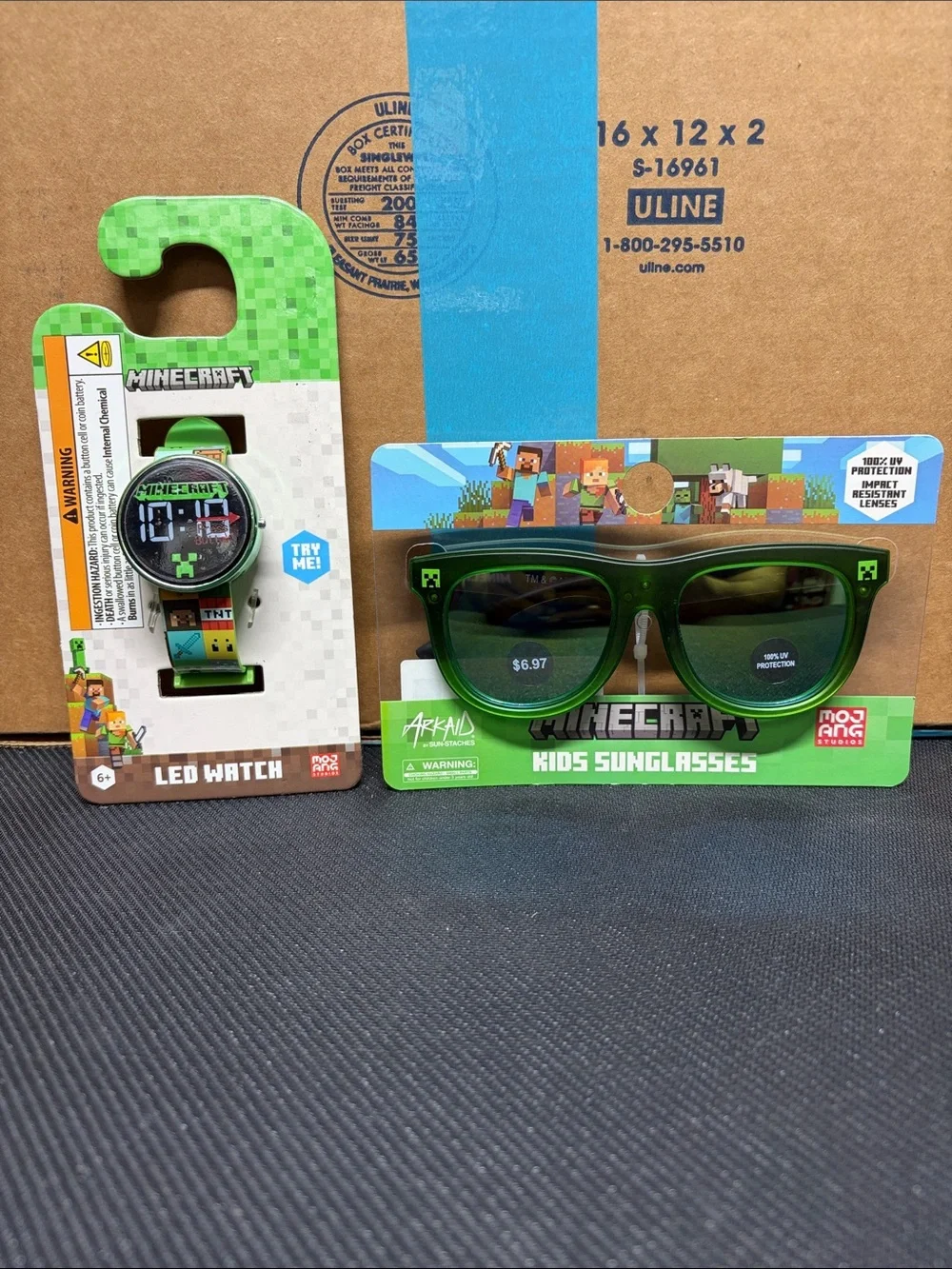 Kids Minecraft LED Watch & Sunglasses Set